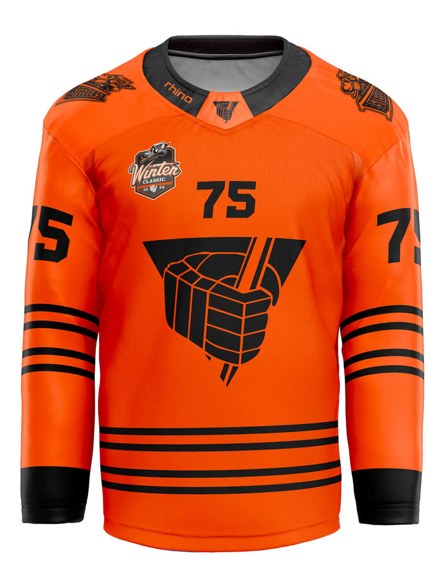 2024 25 Steelers Winter Classic Orange Jersey Sheffield Steelers