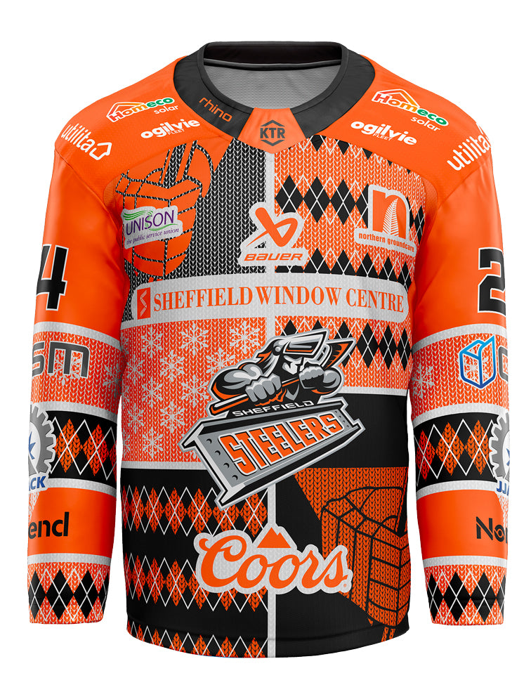 2024 25 Steelers Christmas Replica Jersey Sheffield Steelers