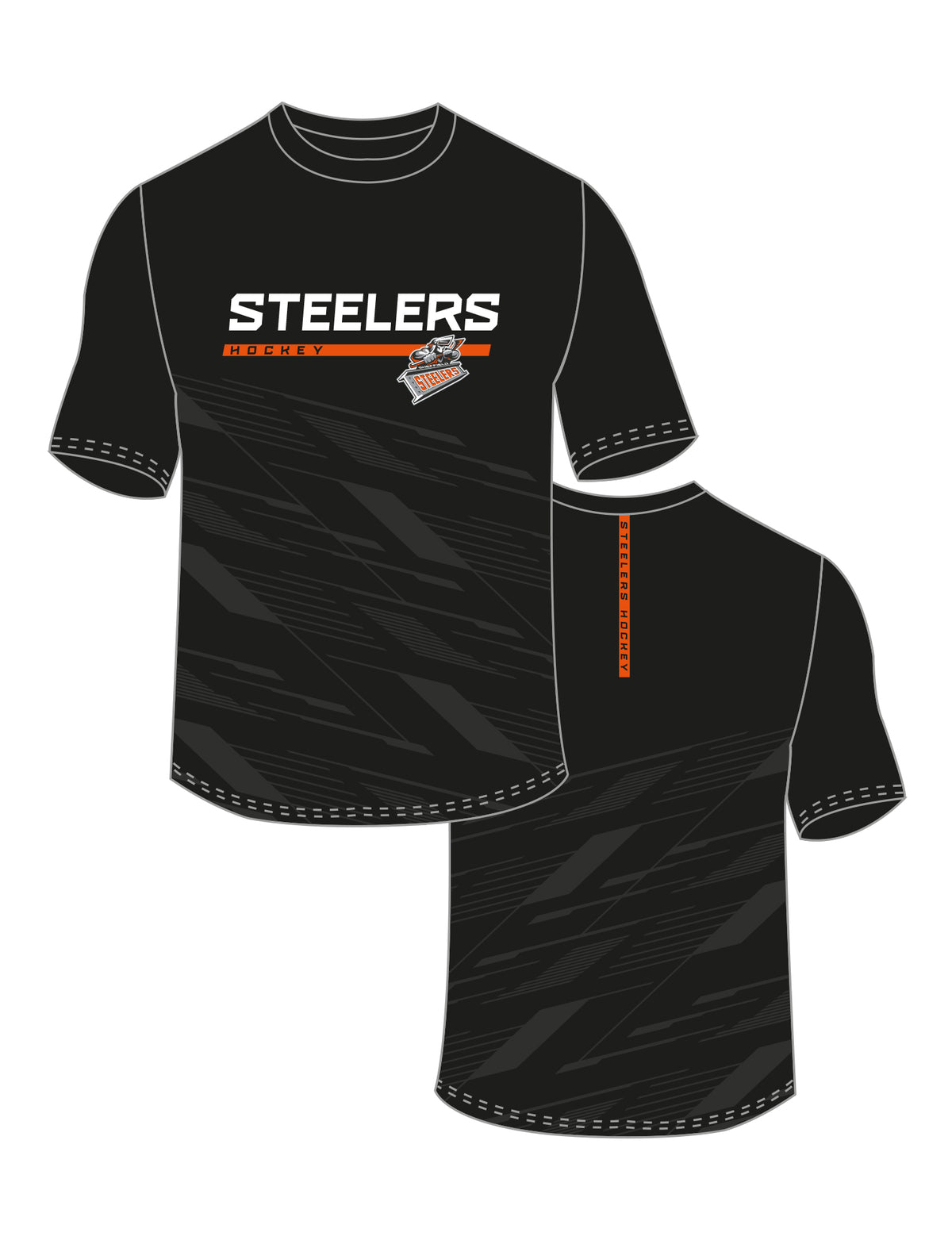 Steelers Team Gym Black T Shirt