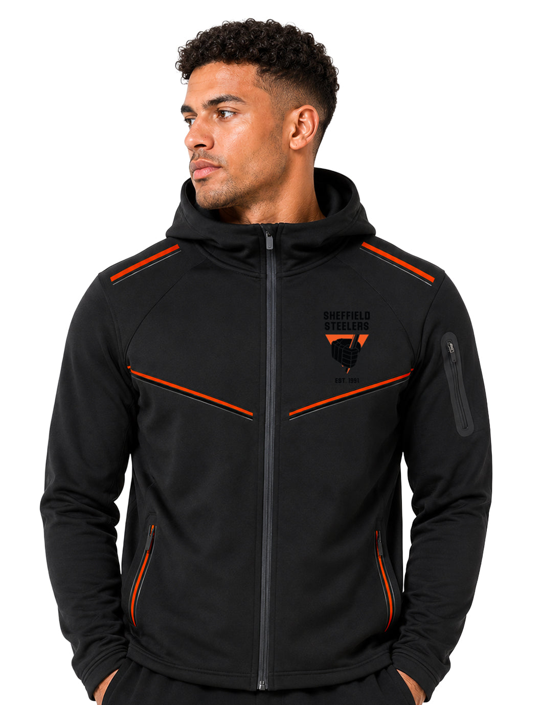 Retro Black Fleece Zoodie