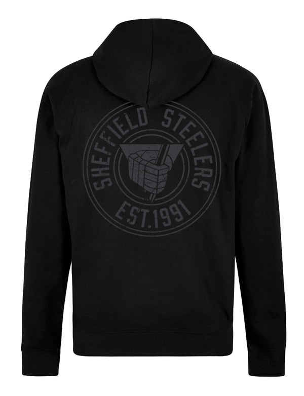 Retro Black 1/4 Zip Hoodie