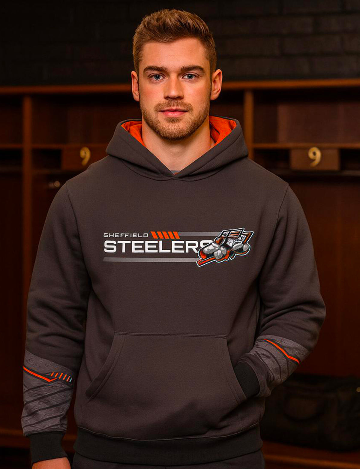 Adult Steelers Black Team Hoodie