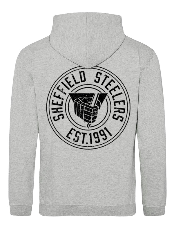 Retro Grey 1/4 Zip Hoodie