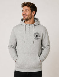 Retro Grey 1/4 Zip Hoodie