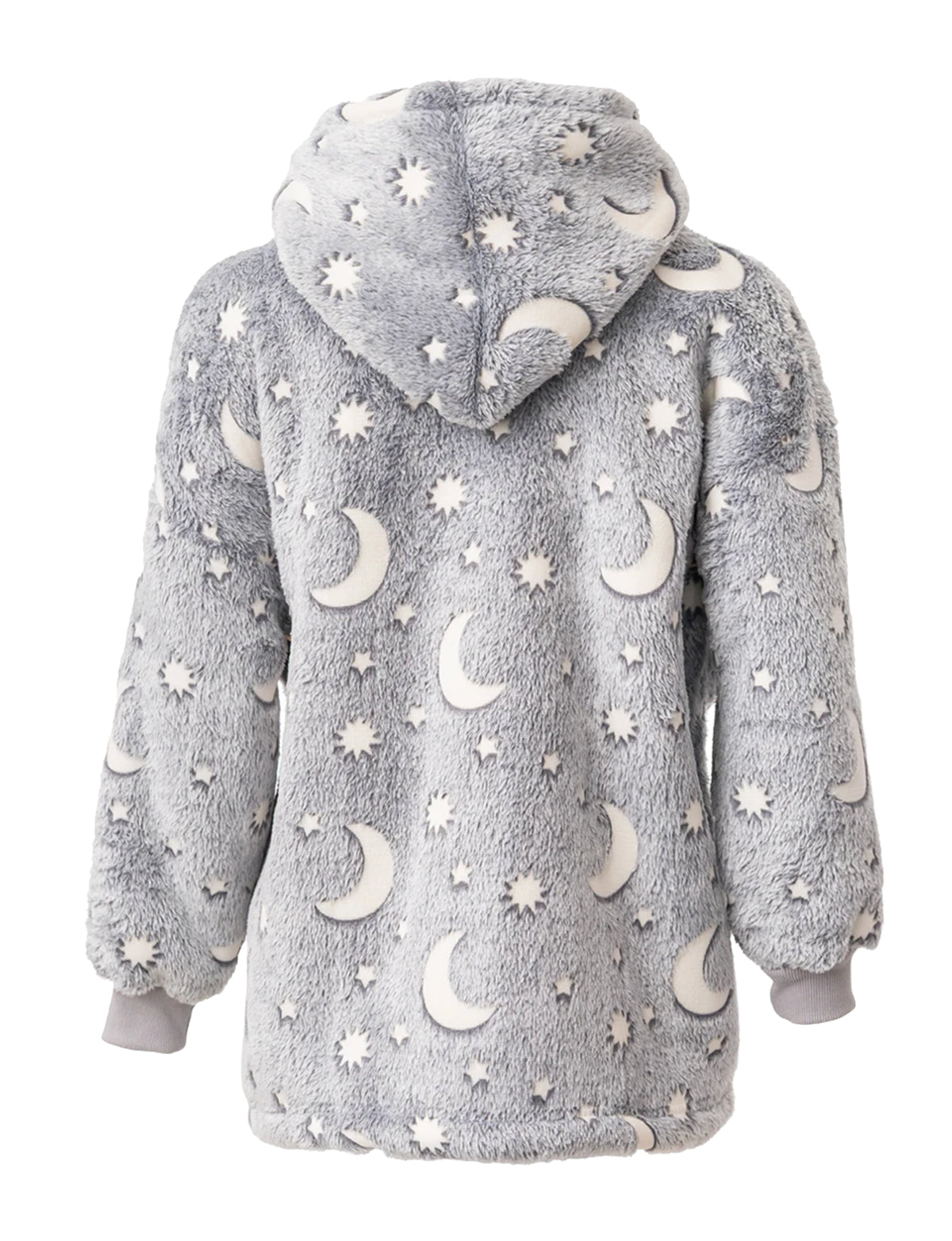 Grey Glow In Dark Hooded Blanket