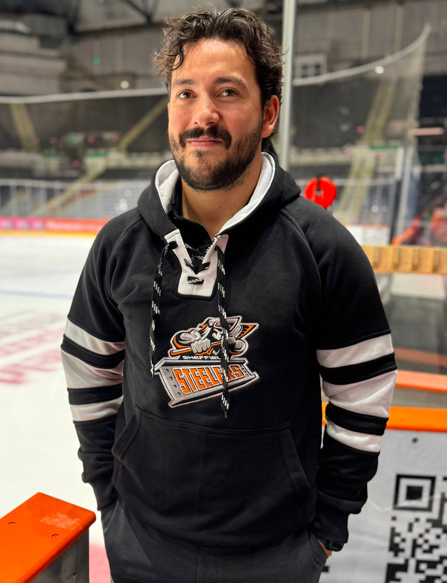 Steelers Lace-Up Hockey Hoodie