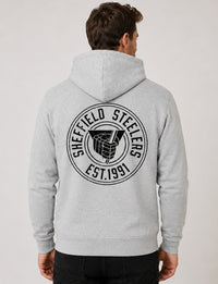 Retro Grey 1/4 Zip Hoodie