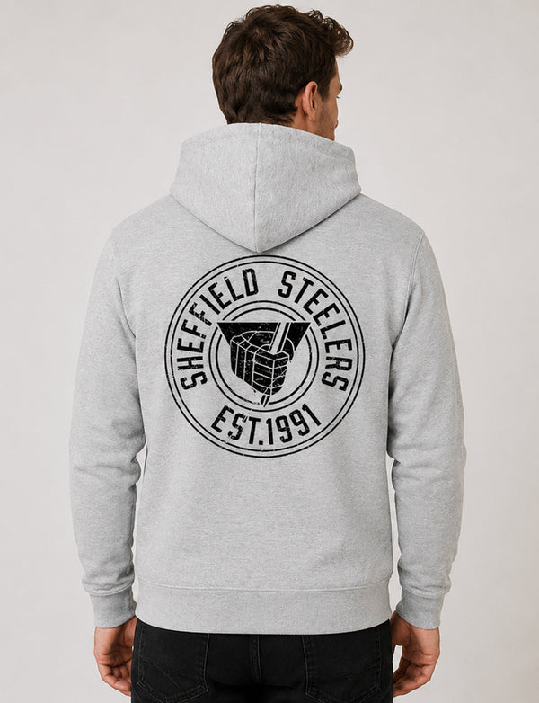 Retro Grey 1/4 Zip Hoodie