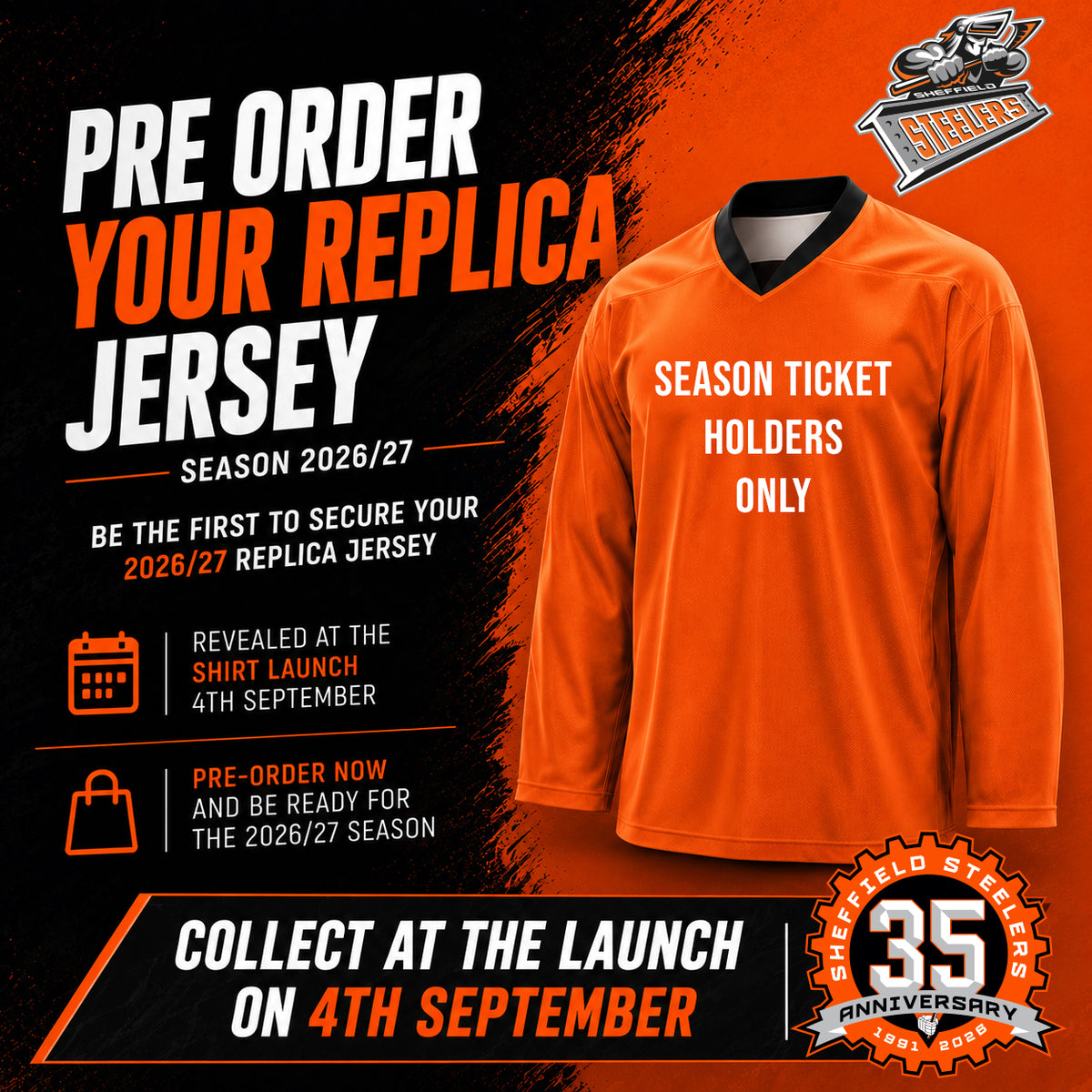 PRE ORDER Your SEASON TICKET HOLDERS Jersey