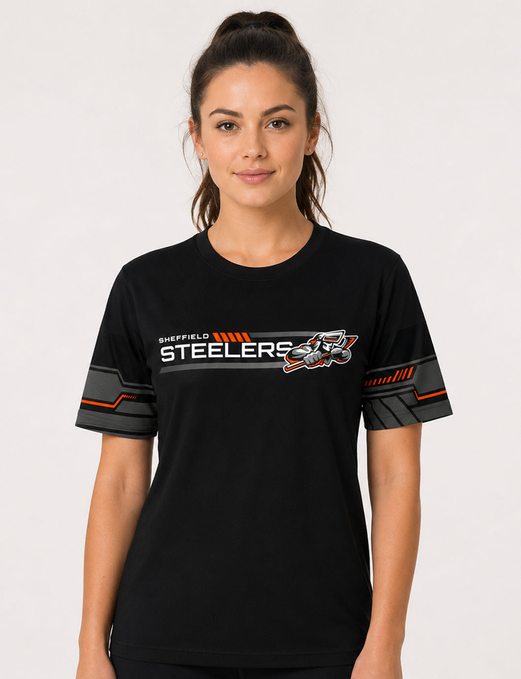 Steelers Team Gym Black T Shirt