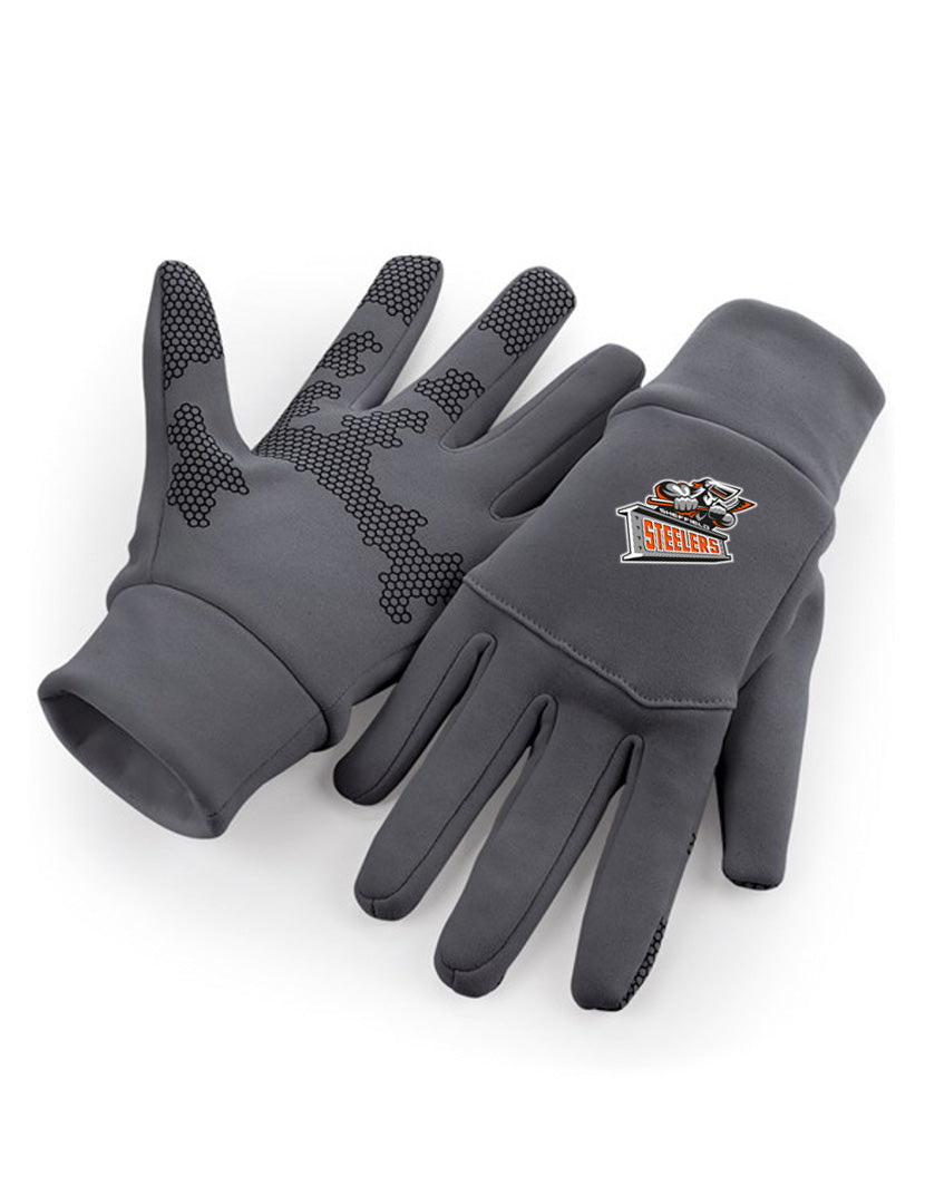 Steelers Grey Sports Gloves